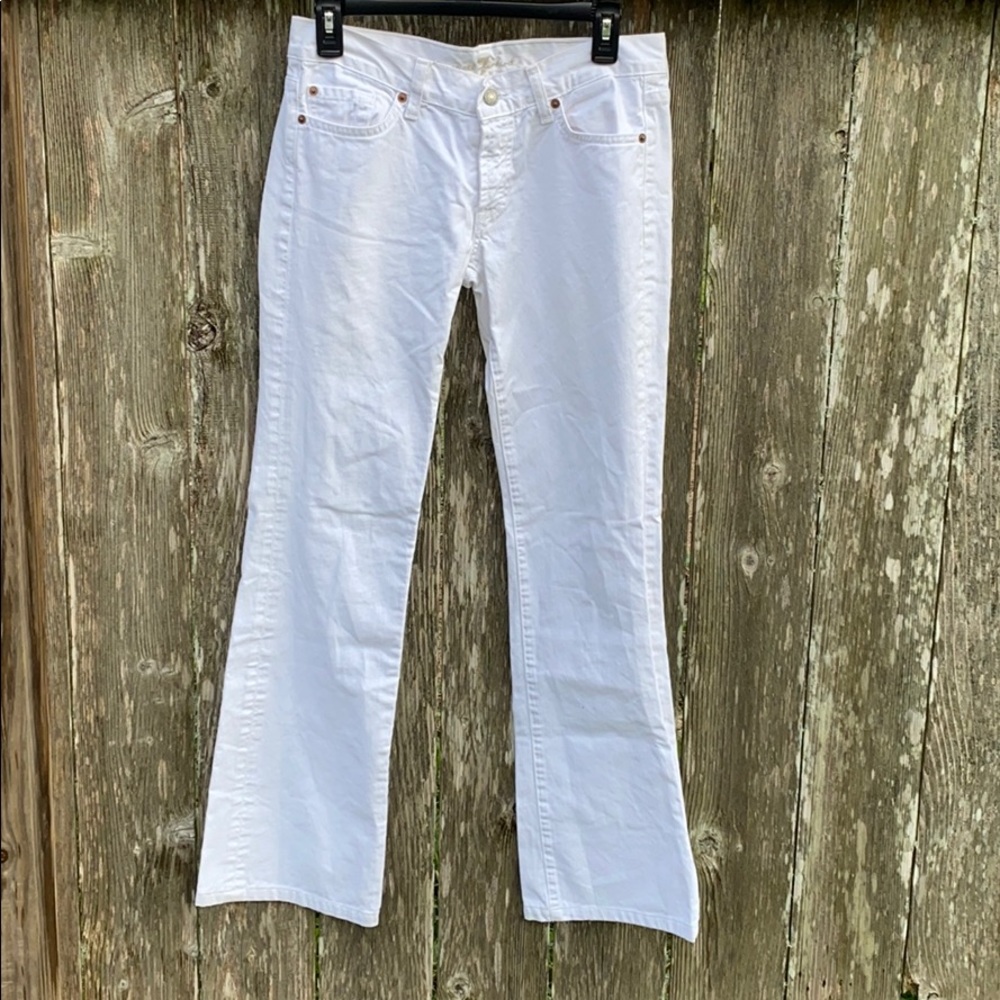 White 7 For all Mankind Bootcut Jeans